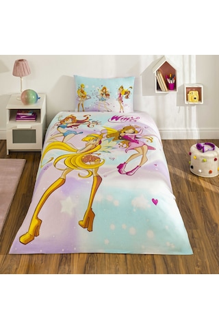 Taç Lisanslı Winx Magic Tek Kişilik Pamuk Nevresim Takımı 000000001000050985 Çok Renkli