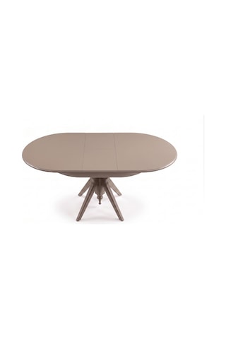Vintera Açılır Oval Ahşap Mutfak Masası 80x120 Kapuçino