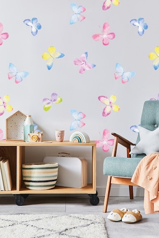 Güzel Kelebekler Temalı 20 Parça Çocuk Ve Bebek Odası Dekoratif Duvar Sticker Seti