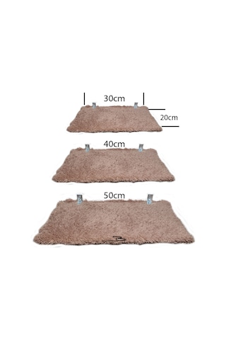 Peluş Kedi Basamağı Peluş Raf Duvar Kedi Yolu Parkur 3'lü Set