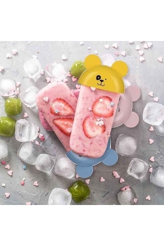 Buffer 4'lü Kolay Şekillendirici Sevimli Çocuk Meybuz & Dondurma Kalıbı Ap-9179 Beyaz
