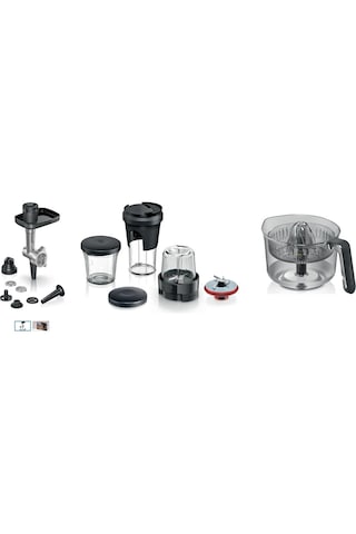Bosch Uyumlu Mums 6 Serisi Kıyma Çekme Ve Genel Doğrayıcı Aparatı-narenciye Sıkacağı 3lü Set