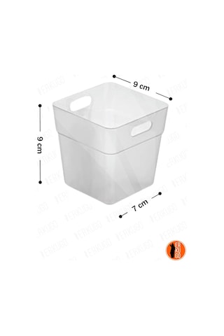 9'lu Set Buzdolabı & Kapak Içi Düzenleyici, Organizer Kutu Plastik 90 X 90 Beyaz Tr Diğer