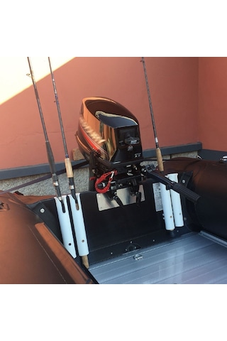 Taşınabilir Olta Rafı Çubuk Tutucular 2 Tüplü Abs Plastik Çubuk Rafları Ray Montaj Braketi