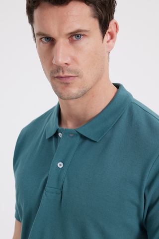 Tudors Erkek Slim Fit Dar Kesim %100 Pamuk Yeşil Polo Yaka Tişört-46205 Yeşil