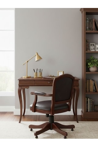 Wellington Rustik Ahşap Çalışma Masası 80x125 Ceviz