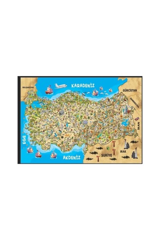 Türkiye Kültür Haritası 100.yıla Özel Puzzle 260 Parça