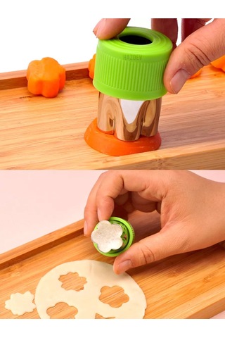 Hazdev Canape, Kurabiye Ve Sebze Dilimleme İçin Kalıp Seti 236045220 Yeşil