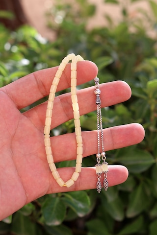 Gümüş Püsküllü Minik Boy Kapsül Kesim Ukrayna Damla Kehribar Tesbih 201024758