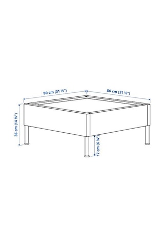 Ikea Vıttskär Bahçe Koltuğu Oturma Bölmesi, Koyu Gri, 80x80 Cm