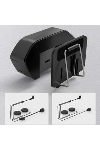 Teltree Motorsiklet Kask Kulaklığı Siyah Sert Boru Mikrofon - Bt5.0, 1500mah, Ipx67 Su Geçirmez, Gürültü Azaltma, Ana Ünite Ayrılabilir