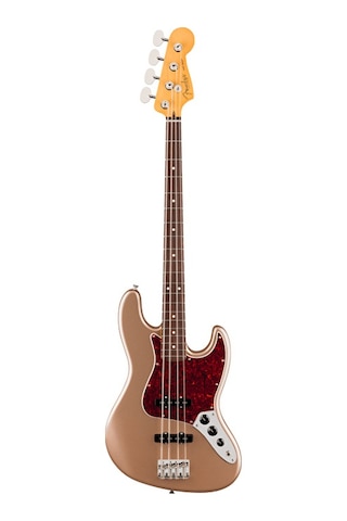 Fender 0198640384 American Professional Classic Jazz Bass Gitar Faded Firemist Gold Gülağacı Klavye Göz Alıcı Altın Renk Ve Modern C Sap Profili