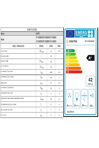 Narte NT-H30090W 90 CM Davlumbaz