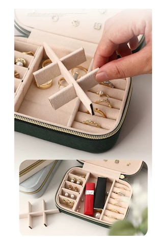 Gmn-1 Lüks Takı Mücevher Kutusu - Seyahat Takı Kutusu