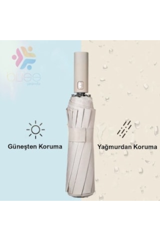 Bliss Umbrella 12 Telli Otomatik Şemsiye Krem