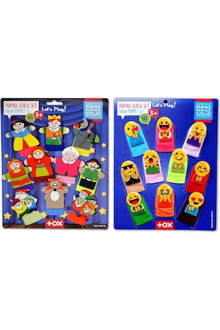 2 Set - 20 Parça Tox Emojiler ve Masal Kahramanları Parmak Kukla