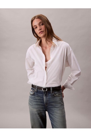 Calvin Klein Aop Logo Perfect Button-down Shi-11647 Beyaz