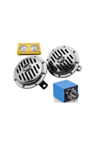 Hella Korna Süper Ton 12 V. Nikelajlı Korna + Titreyici Röle Hella Korna Süper Ton 12 V. Nikelajlı Korna + Titreyici Röle