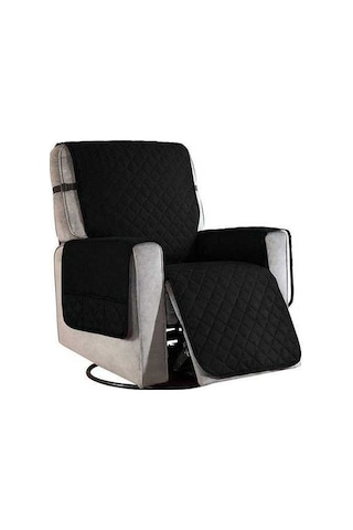 Novahub Recliner Kanepe Kılıfı, Siyah, Kapitone, Kaymaz, 300gsm, S/l, Çocuklar İçin, Pet Köpek Uygun Siyah