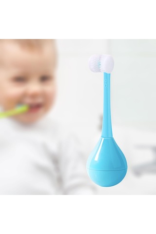 Dolıty Çocuklar Üç Taraflı Diş Fırçası Yenilik Mavi