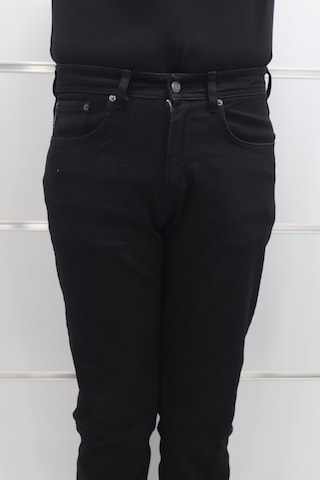Denim Cartel Dmctekstil Erkek 966 Siyah Yüksek Bel Rahat Kesim Boru Paça Jean Pantolon
