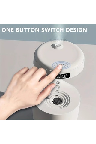 Motion003 1 Adet Anti Yerçekimi Nemlendirici Beyaz Saat Ve Gece Işığı Estetik Ev Dekoru Hava Kalitesi