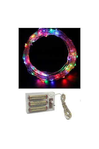 Rgb Işık 5 Metre Peri Animasyonlu Şerit Dekoratif Süs Yılbaşı Süsü Gece Aydınlatması Pil Dahidir
