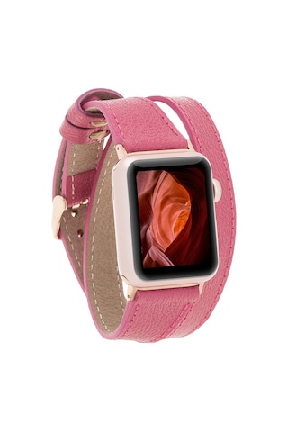 Apple Watch Uyumlu Deri Kordon 42-44-45mm Dt Cp4