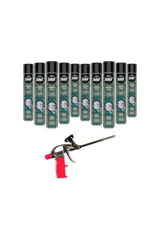 Selsil Pu Tabancalı Montaj Köpüğü 750 Ml. 10 Adet ,demir Köpük Tabancası