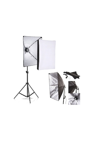 Deyatech 50 x 70 CM Video Işığı Softbox Seti + 1.8 M Işık Ayağı