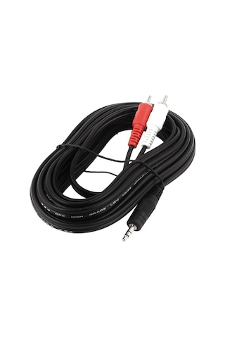 3.5Mm Stereo To 2 Rca Kablosu Aux Tos Ses Sound Audio 5 Metre
