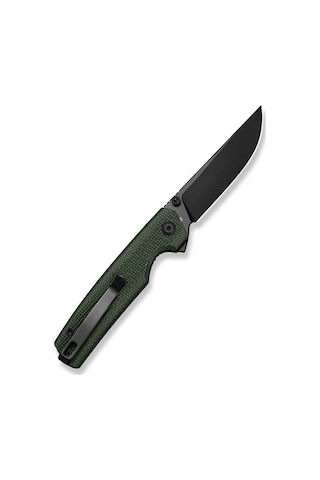 Sencut Stria Milled Green Canvas Micarta Handle Black D2 Blade Çakı Yeşil
