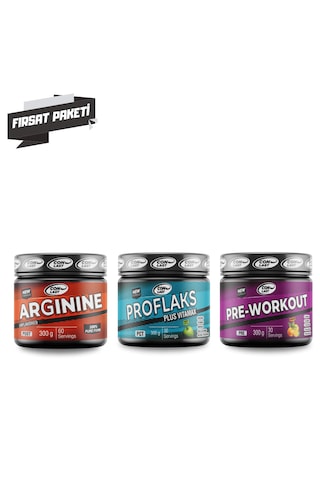 Arginine300gr/proflaks Plus Vitamax300gr/pre-workout300gr Portakal