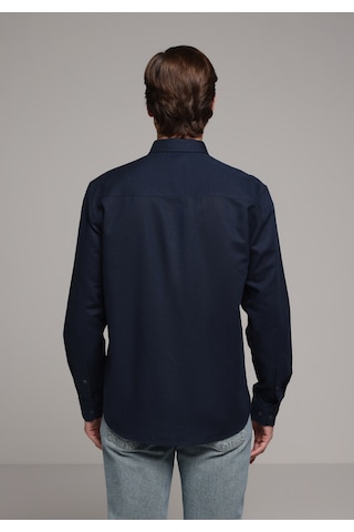 Colin's Colins Regular Fit Shirt Neck Düz Erkek Lacivert Uzun Kol Gömlek Cl1080088 Q1.v2 Nav