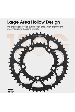 Ebitda West Bıkıng 34-50t Yol Bisikleti Yarış Katlanır Zincir Tekerleği Siyah Siyah