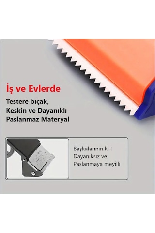 Koli Bantlama Seti - Bant Kesme El Aleti Ve Şeffaf Koli Bandı 45x40mt 6 Adet 1