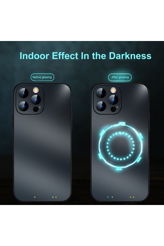 Vkemall  13 Pro Max Uyumlu Model 3: Şarj Edilebilir Pc+tpu Kılıf, Dinamik Işıklı Animasyon, Tam Yönlü Darbe Ve Çarpma Koruması