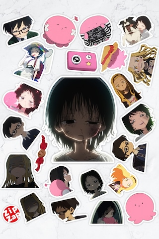 Takopi's Original Sin Takopii No Genzai Anime Telefon Laptop Sticker Paketi 24 Adet Çok Renkli