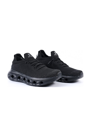 Tuna Bottier Siyah Bağcıksız Kadın Spor Ayakkabı Triko Sneaker - 25asw851 Siyah
