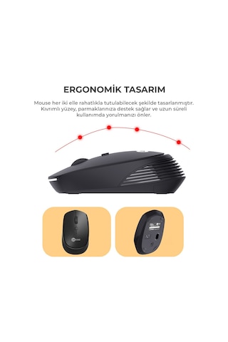 Lecoo Km2001 Kablosuz Türkçe Q Klavye Mouse Set Optik