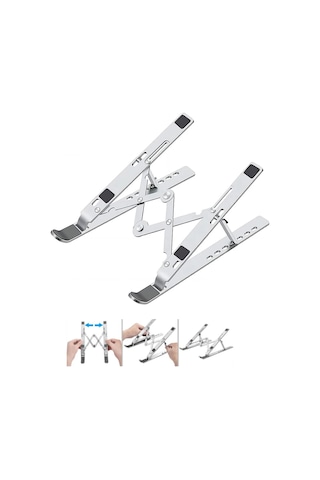 Alfalink Al-10 Alüminyum Apple Uyumlu MacBook Kademeli Notebook Stand