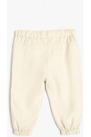 Koton Basic Jogger Pantolon Viskon Kumaş Bej 4smb40005tw Ekru
