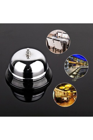 Leezsing Restoran Servis Zili Çelik Mutfak Çağırma Zili Bar Garson Çağırıcı El Basma Zil Asistan Çağırma Aleti Diğer