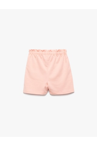 Koton Pamuklu Beli Lastikli İşlemeli Mini Şort Pembe 5smg40023ak Gül