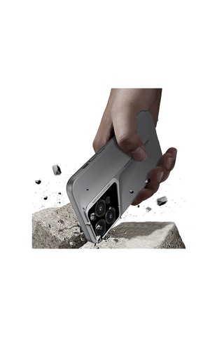 Apple Uyumlu iPhone 15 Pro Kılıf Ultra İnce Kamera Korumalı Sert Rubber Safety Telefon Kılıfı