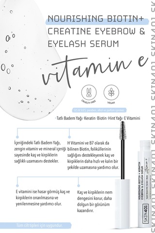 Skin401 Biotin + Keratin Besleyici Kaş & Kirpik Serumu 6.5ml