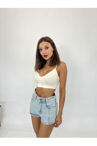 15538 Astarlı Bra-ekru Karışık Çok Renkli