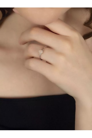 Lair Doğal Opal Taşlı Gümüş Yüzük 160990310 Beyaz