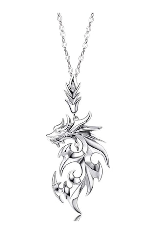 Brezza Lusso Jewelry Gümüş Kaplama Would Ejderha Kolye (311866166) 50 CM