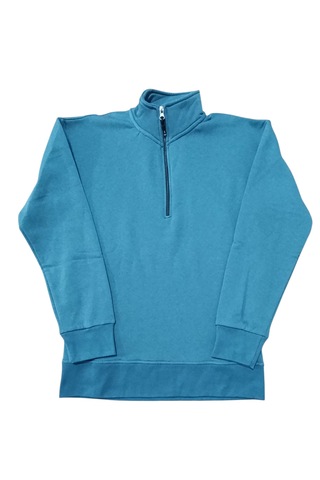Yarım Fermuar Sweatshirt Mavi